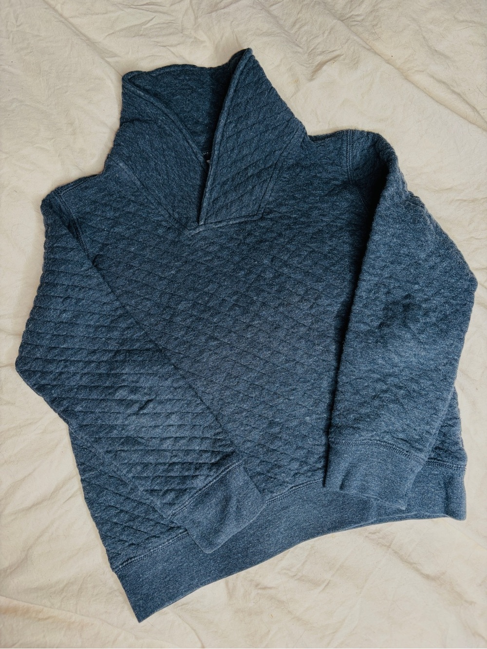 Boys’ Quilted Shawl Collar Sweater - Navy Blue